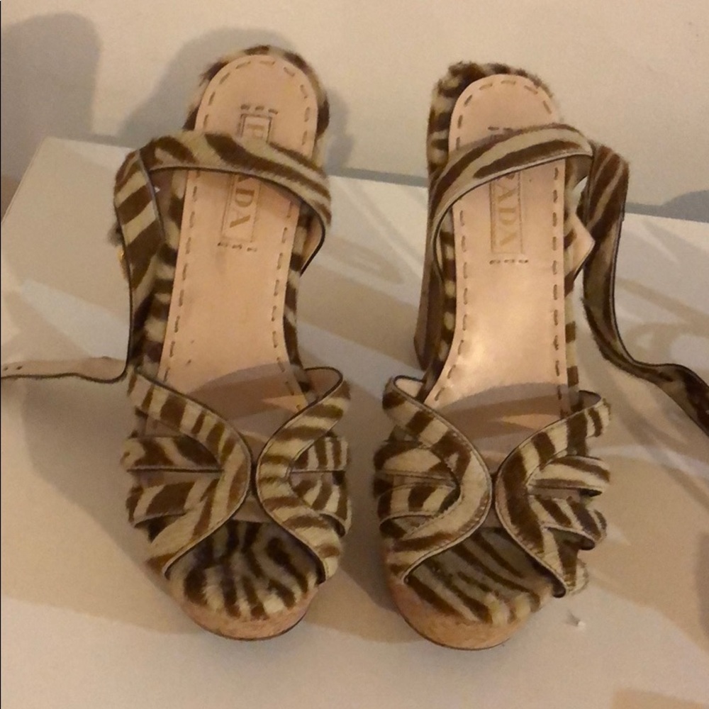 Prada Animal Print Platforms